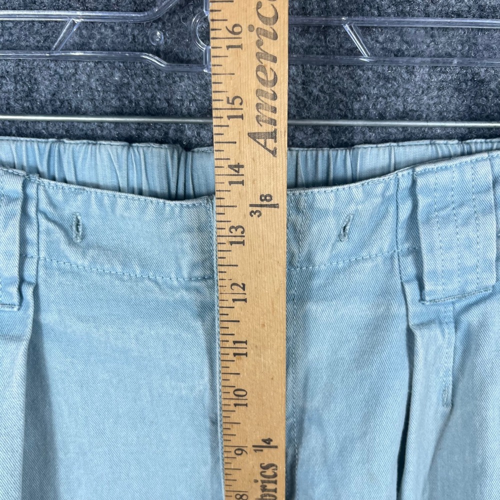 Free People Wide Leg Pants Women XL Light Wash Blue Cotton D-Ring OB2201452 - Picture 10 of 12
